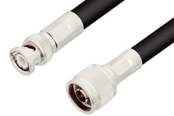 N Male to BNC Male Cable 60 Inch Length Using RG213 Coax