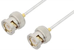 BNC Male to BNC Male Cable 12 Inch Length Using PE-SR405FL Coax