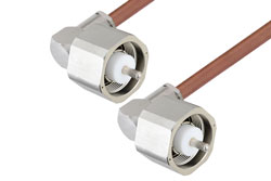 LC Male Right Angle to LC Male Right Angle Cable Using RG393 Coax