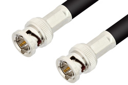75 Ohm BNC Male to 75 Ohm BNC Male Cable 60 Inch Length Using 75 Ohm RG6-CATV Coax