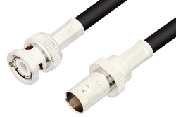 BNC Male to BNC Female Cable 72 Inch Length Using 75 Ohm RG59 Coax