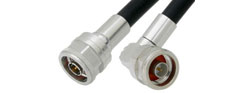 N Male to N Male Right Angle Cable 60 Inch Length Using PE-C195 Coax