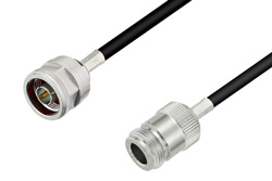 N Male to N Female Cable 48 Inch Length Using PE-C195 Coax