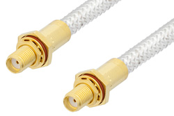 SMA Female Bulkhead to SMA Female Bulkhead Cable 60 Inch Length Using PE-SR401FL Coax, RoHS