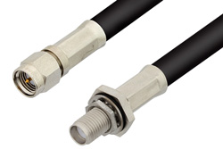 SMA Male to SMA Female Bulkhead Cable Using 93 Ohm RG62 Coax