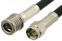 SMA Male to QMA Male Cable 72 Inch Length Using PE-C195 Coax