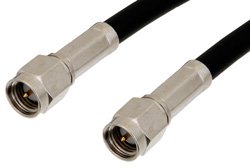 SMA Male to SMA Male Cable 48 Inch Length Using 75 Ohm RG59 Coax, RoHS