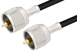 UHF Male to UHF Sexless Cable 60 Inch Length Using PE-C240 Coax