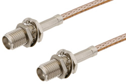 SMA Female Bulkhead to SMA Female Bulkhead Cable 60 Inch Length Using RG316-DS Coax