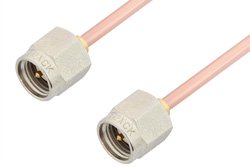 SMA Male to SMA Male Cable 12 Inch Length Using RG405 Coax, RoHS