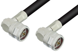 N Male Right Angle to N Male Right Angle Cable 60 Inch Length Using PE-C400 Coax