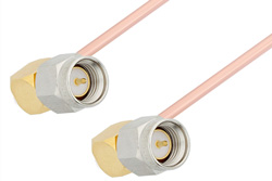 SMA Male Right Angle to SMA Male Right Angle Cable Using RG402 Coax, RoHS