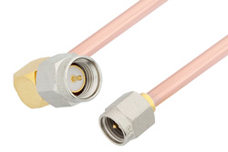 SMA Male to SMA Male Right Angle Cable 12 Inch Length Using RG402 Coax