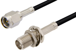 SMA Male to SMA Female Bulkhead Cable Using PE-C100-LSZH Coax