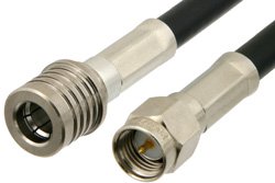 SMA Male to QMA Male Cable 72 Inch Length Using RG58 Coax
