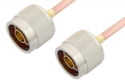 N Male to N Male Cable 12 Inch Length Using RG402 Coax, LF Solder