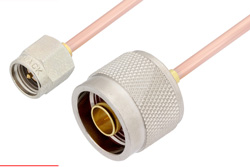SMA Male to N Male Cable 60 Inch Length Using RG405 Coax