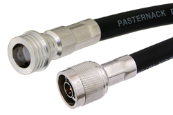 N Male to QN Male Cable 24 Inch Length Using RG213 Coax