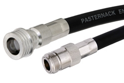 N Female to QN Male Cable 72 Inch Length Using RG213 Coax