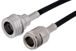 N Female to QN Male Cable Using RG58 Coax