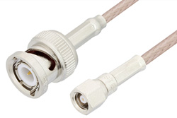SMC Plug to BNC Male Cable 12 Inch Length Using RG316 Coax