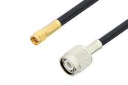 SMA Male to TNC Male Cable 12 Inch Length Using PE-C240 Coax