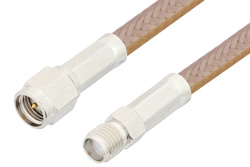 SMA Male to SMA Female Cable 72 Inch Length Using RG400 Coax, RoHS
