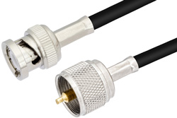UHF Male to BNC Male Cable Using PE-C195 Coax