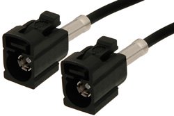 Black FAKRA Jack to FAKRA Jack Cable 48 Inch Length Using PE-C100-LSZH Coax