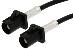 Black FAKRA Plug to FAKRA Plug Cable 36 Inch Length Using RG174 Coax
