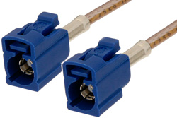 Blue FAKRA Jack to FAKRA Jack Cable 36 Inch Length Using RG316 Coax