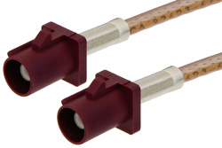 Bordeaux FAKRA Plug to FAKRA Plug Cable 24 Inch Length Using RG316 Coax