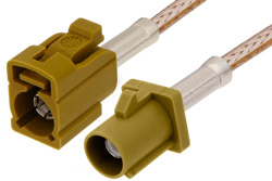 Curry FAKRA Plug to FAKRA Jack Cable 12 Inch Length Using RG316 Coax