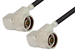 N Male Right Angle to N Male Right Angle Cable 24 Inch Length Using RG223 Coax
