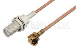 UMCX Plug to MCX Jack Bulkhead Cable Using RG178 Coax