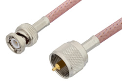 UHF Male to BNC Male Cable 36 Inch Length Using RG142 Coax