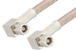 SMC Plug Right Angle to SMC Plug Right Angle Cable 24 Inch Length Using RG316 Coax, RoHS