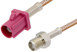 SMA Female to Violet FAKRA Plug Cable 24 Inch Length Using RG316 Coax