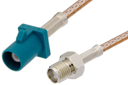 SMA Female to Water Blue FAKRA Plug Cable Using RG316 Coax