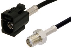 SMA Female to Black FAKRA Jack Cable Using RG174 Coax