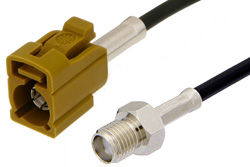 SMA Female to Curry FAKRA Jack Cable 60 Inch Length Using RG174 Coax