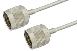 N 型公头转 N 型公头精密电缆组件，使用PE-SR402FL同轴电缆，RoHS
