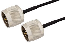N 型公头转 N 型公头精密电缆组件，使用PE-SR405FLJ 同轴电缆，RoHS
