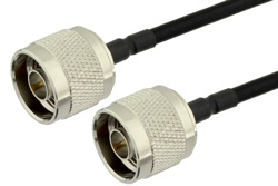 N 型公头转 N 型公头精密电缆组件，使用PE-SR402FLJ 同轴电缆，RoHS