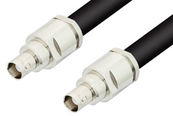 BNC Female to BNC Female Cable 12 Inch Length Using RG214 Coax, RoHS
