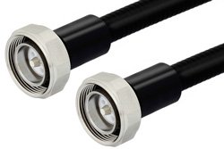 7/16 DIN Male to 7/16 DIN Male Low PIM Cable 144 Inch Length Using 1/2 inch Superflexible Coax with HeatShrink, LF Solder, RoHS