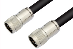 N Male to N Male Cable 12 Inch Length Using RG217 Coax , LF Solder