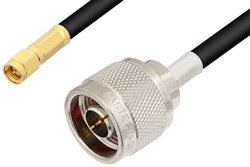 SMA Male to N Male Cable 12 Inch Length Using LMR-240 Coax
