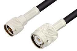 TNC Male to Mini UHF Male Cable 60 Inch Length Using LMR-195 Coax