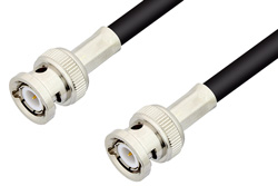 BNC Male to BNC Male Cable 24 Inch Length Using LMR-195 Coax